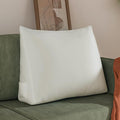 WOWMAX Back Pillow for Bed Sitting up-Bed Wedge Pillow Back Support Pillows for Bed & Sofa Couch, Velvet(100% Cotton), White