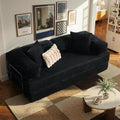 4-in-1 Folding Sofa Bed, 78" Oversized Corduroy Sleeper Chair, Convertible Loveseat to Floor Bed with Storage Pockets, Boneless Design for Living Room, Bedroom & Small Spaces