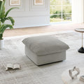 Lopzeho Cloud Movable Ottoman, Waterproof Down Filled Modular Sectional Sofa, High Backrest Sectional Couches for Living Room, Modern Modular Couch with Removable Cover, Light Gray