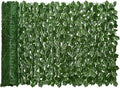 DearHouse Artificial Ivy Privacy Fence, 196.85x39.37inch Artificial Hedges Fence and Faux Maple Leaf Decoration for Outdoor Garden Decor