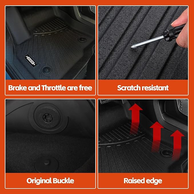 Floor Mats & Trunk Mat & Backrest Mats All Weather for 2024 2025 Chevy Equinox EV Electric (Non Fuel) Floor Mats for Chevrolet Equinox EV Floor Liner Accessories