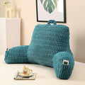 PAJEO Reading Pillow for Sitting in Bed, Large Backrest Reading Pillow with Arm Rest,Back-Rest Support Cushion for Sit Up on Couch, Sofa, and Floor, Dorm Essentials (Green Corduroy, Standard(17"))