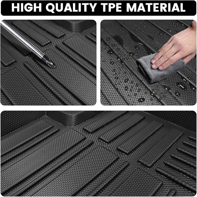 Compatible for 2012-2016 Honda CRV LX/SE/EX Floor Mats All-Weather TPE Floor Mats for 2012 2013 2014 2015 2016 Honda CR-V Accessories (Full Set)