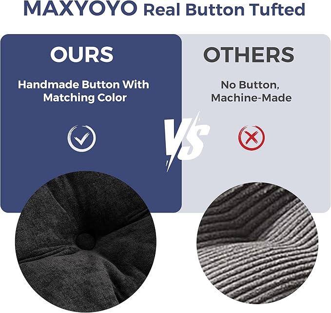 MAXYOYO Boneless Sofa Couch, Loveseat Sofa for Small Space, Tufted 3-Seater Floor Couch Bean Bag Chair for Living Room Bedroom Apartment, Sofa in a Box, No Assembly Needed, Black