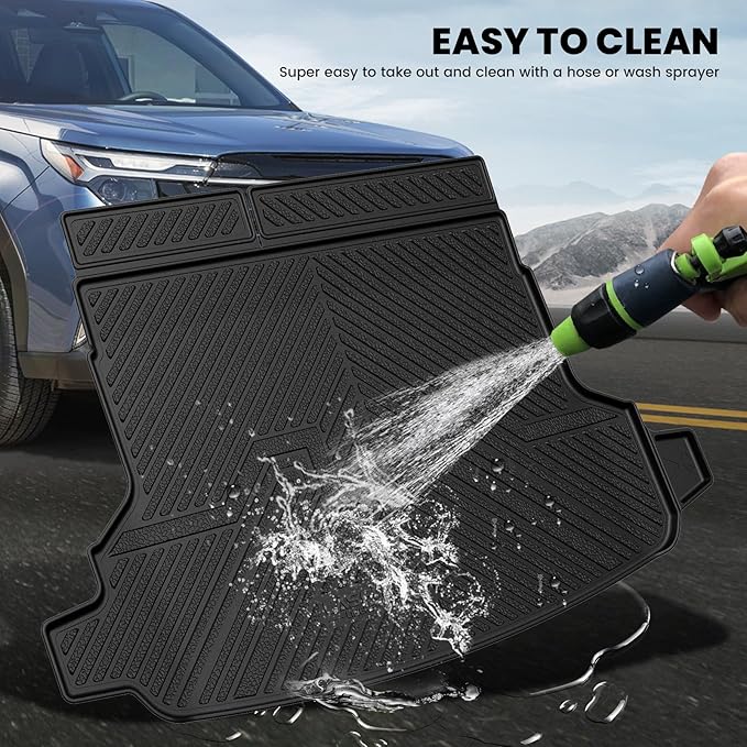 LASFIT Cargo Mat & Backrest Mat for Subaru Forester 2025-2026 (Not Fit Hybrid & Wilderness), All Weather TPE Custom Fit Easy Clean Trunk Mat for Forester 2025 2026 Car Cagro Liners,Black