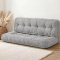 Vercraft 63 Inch Folding Bench Cushion, 4 Inch Thick 2-in-1 Convertible Long Floor Lounger Boneless Cushions Couch Mattress Upholstered for Yoga, Reading, Sleeping, Meditation Living Room(Light Grey)