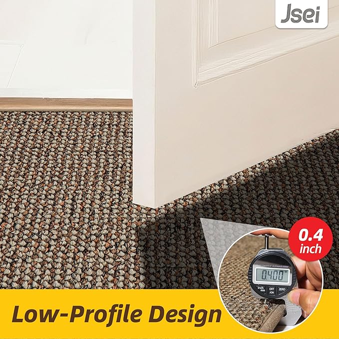 JSEI Dirt Trapper Door Mat 20"x32" Non-Slip Washable Entrance Mat, Dog Doormats, Absorbent & Fade-Resistant Floor Mats, Low Profile Welcome Mats for Entryway, Front Door, and Inside Entrance, Taupe