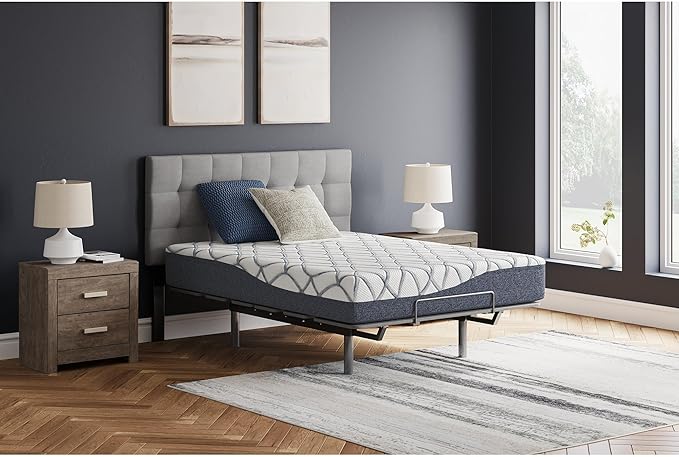 Signature Design by Ashley 10 Inch Chime Elite 2.0 Firm Green Tea Memory Foam Mattress for Cool Sleep and Pressure Relief, Twin, Fiberglass Free, Mattress In A Box