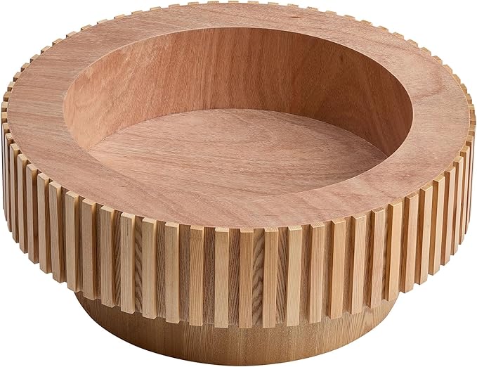 31.49'' Round Wood Coffee Table with Storage for Living Room, Modern Handcraft Drum Coffee Table, Circle Wooden Table for Small Space Apartment (Ash, Ø31.49 x 13.77 with Storage)