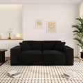 80.3" Cloud Sectional Couch, Chenille Boneless Couch 2 Seater with Deep Seats & Wide Armrests, Comfy Modular Sectional Sofa Memory Foam Compression Floor Sofa for Living Room, No Assembly Required