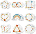 Gersoniel 36 Pcs Anxiety Sensory Stickers Strips Adhesive Textured Mental Health Calm Stickers Mindfulness Fidget Decals Stress Anxiety Relief Items for Therapy Office Desk(Retro Breath Style)