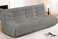 Bean Bag Chair,Giant Beanbag Chairs for Adults,Comfy Large Fireside Chair Lazy Sofa,Corduroy Bean Bag Lounger with Memory Foam Filled,Floor Sofa Couch for Living Room (Light Grey, 3-Seater)