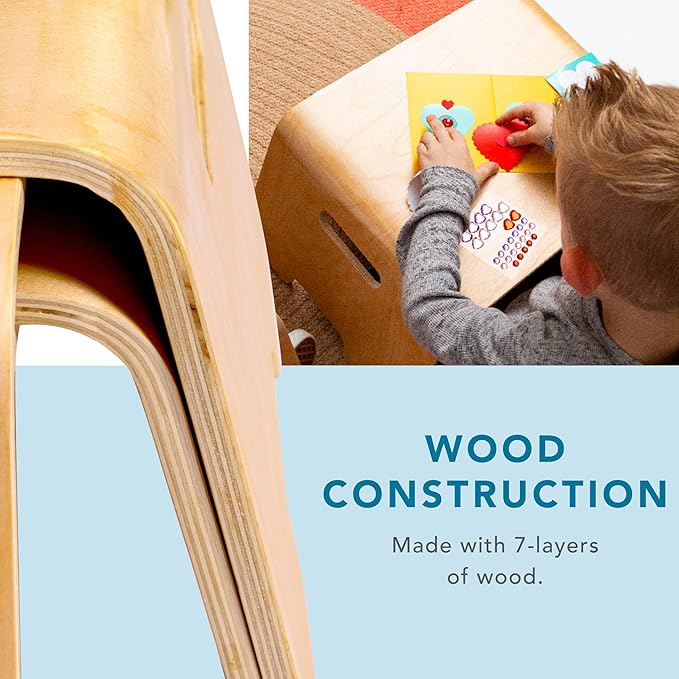 LAPGEAR Bentwood Floor Lap Desk for Kids - Children's Portable, Durable, Learning & Educational Activity Desk for Homework, Crafts, Play - Sturdy Natural Birch Wood - Style No. 21007