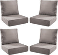 Luxury Outdoor Seat Cushion Set-24 x 24 x 6 Inch Outdoor Chair Cushions with Water Resistant & Removable Cover Outdoor Cushions for Patio Furniture Chair Sofa Couch