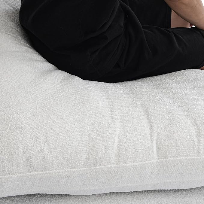 WJShome 78.72" Cloud Modular Sectional Sofa with Thick Cushion, Down Filled Wide LoveSofa Minimalist Sofa Couch,Deep Seat Couches for Living Room Sofa Sets(White, LoveSeat)