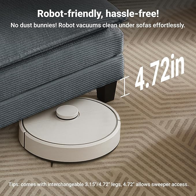 Amsleekey Modular Sectional Sofa, 76.5" L-Shaped Corduroy Comfy Sectional Couches for Living Room, 2-Seater Cloud Couches with 1 Movable Ottoman, Flexible Combination Modern Deep Seat Sofa (Grey)
