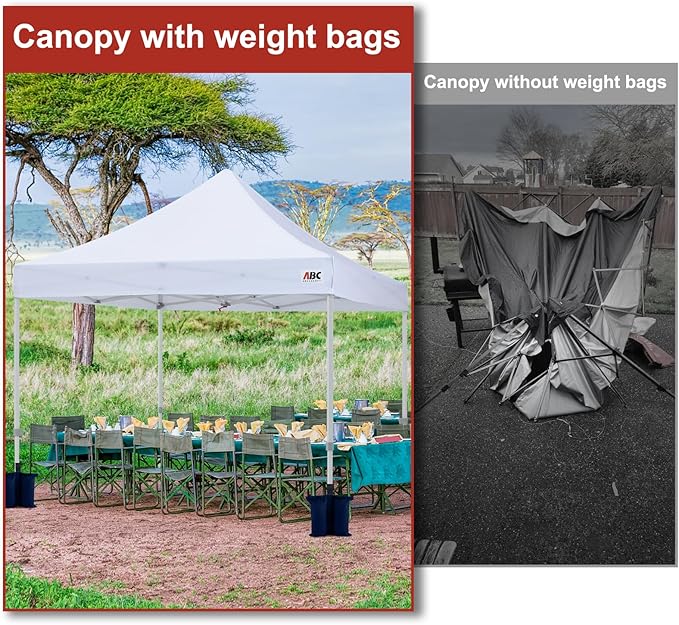 ABCCANOPY Canopy Weights 120 LBS Gazebo Tent Sand Bags,4pcs-Pack (Navy Blue)