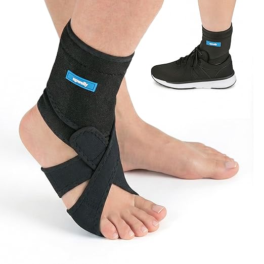 UPWELLY FootLift Pro (RIGHT), Wearable Ankle and Foot Support Brace, For Walking Assistance and Foot Stability with Shoes, Socks, Barefoot Foot Support For Unisex And Plantar Fasciitis Relief, Black