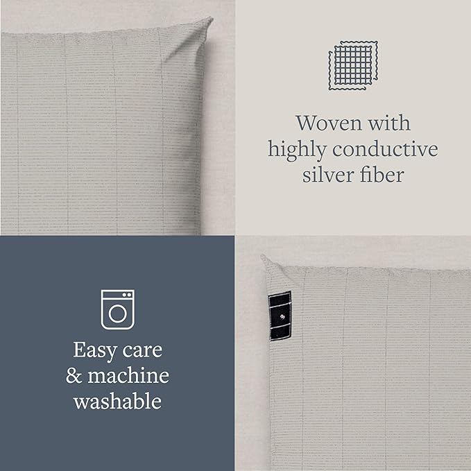 GroundLuxe Organic Grounding Pillowcase in Gray - King Size