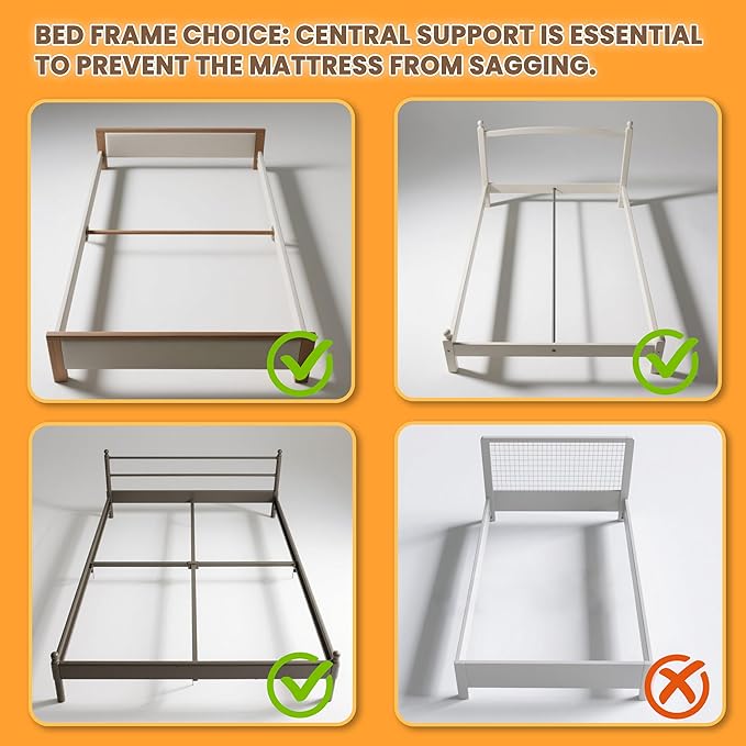 VIPSHOW 2 Inch Twin XL Metal Box Spring with Round Corners - 3000 lbs Capacity, Low Profile Bed Slat Replacement Bunkie Board with Steel Slats, Noise-Free, Easy Assemble, Black