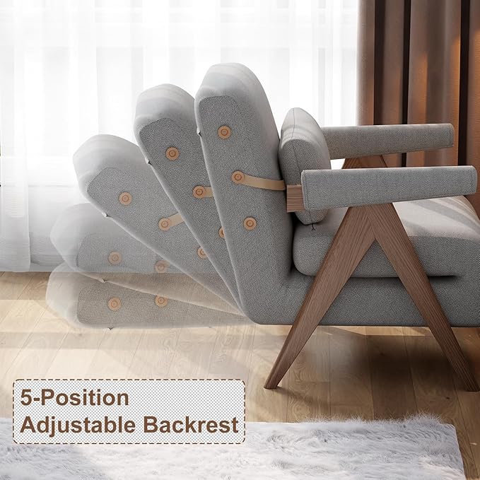 3 in 1 Residential Convertible Sofa Bed Chair|3 in 1 Sleeper Sofa Couch Bed | Adults | Living Room, Bedroom,Office (Grey D31.8 x W31.5 x H31.8 inch)