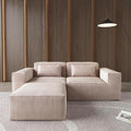 JACH 86.62" Modular Sectional Couch, Huge Plus Love Seat Sofa, Modern Comfy Cloud Couches with Reversible Chaise Ottoman, Sofa Furniture for Living Room, Office, Apartment, Brown