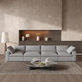 Cloud Modular Sectional Sofa,160" Down Filled Comfort Sofa Couch for Living Room,4 Seater Couches for Livingroon Apartment,Sofa Cover Washable and Replaceable,Grey