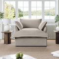 Lopzeho Oversized Cloud Modular Sectional Sofa, Comfy Down Filled Cloud Couch with Removable Cover, Deep Seat Armchair, Single Sofa Chair, Sectional Couches for Living Room, Light Gray