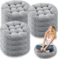 Jerify Floor Pillow Cushions 22 x 22 Inch Round Square Large Meditation Floor Pillow for Classroom Adult Meditation Picnic Party Cushion for Seating Gift Christmas(Round,Light Gray,12 Pcs)