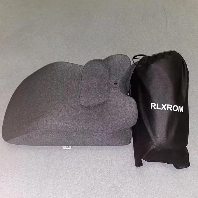 Leg Elevating Wedge Cushion Pillow for After Surgery, Blood Circulation, Leg Swelling Pain Relief, with New Face Down Prone Position for Reading (Dark Grey)