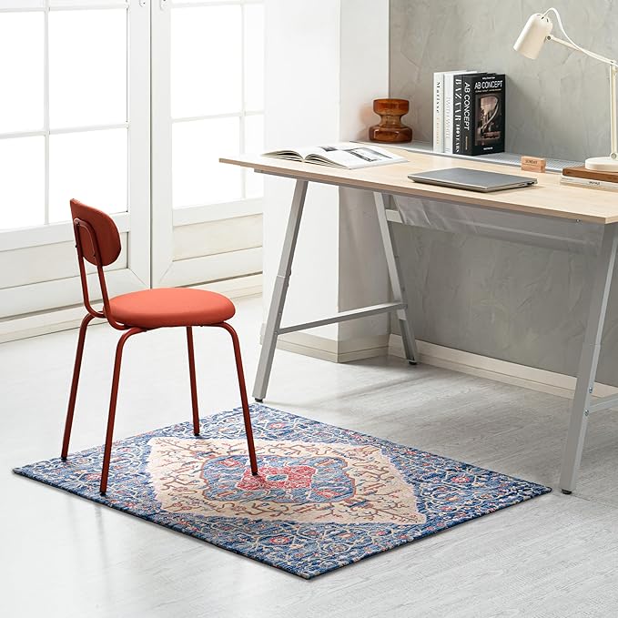 Anji Mountain Rug’d Office Chair Mat for Carpet & Hardwood Floor – Jacquard Woven Top, Anti-Slip Backing, Low Pile, Floor Protector Desk Chair Mat, Office Rugs for Rolling Chairs (36 x 48)