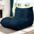 Bean Bag Chair,Giant Beanbag Chairs for Adults,Comfy Large Fireside Chair Lazy Sofa,Corduroy Bean Bag Lounger with Memory Foam Filled,Floor Sofa Couch for Home,Dorm,Living Room (Navy Blue)