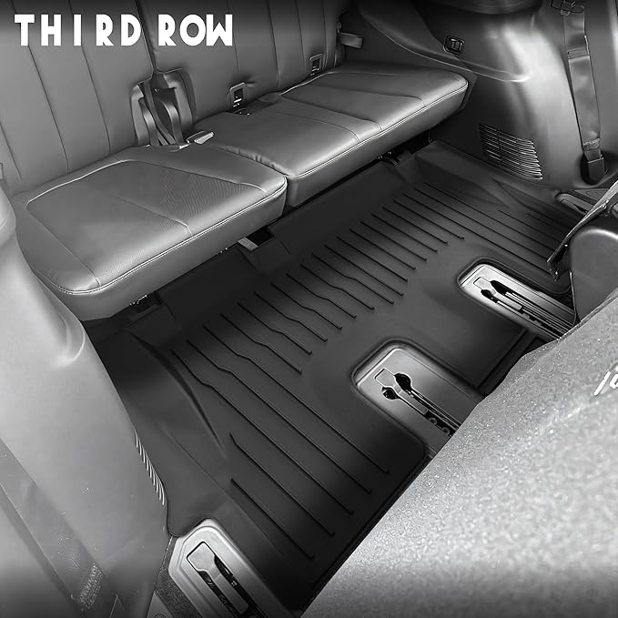 KARPAL Floor Mats Fit for Hyundai Palisade 2020-2025 (7-Seat/8-Seat), All Weather TPE Car Mats Cargo Liners Guard Accessories, 1st & 2nd & 3rd Row & Cargo Liners