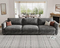 KKL Modular 113" Sectional Sofa - 3 Seater Couches for Living Room, Sofa Couch with Adjustable Backrest, Modular Couch with Comfy Cushion, Chenille, Grey