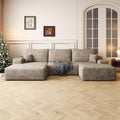 AUGOP 108" Sectional Couches for Living Room Modern Modular Sofa with L-Shape Couchs Upholstered Boneless Couch Deep Seat Sectional Couch with Chaise (Camel, Left Facing Chaise+2Seaters+1Ottoman)