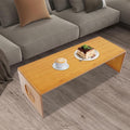 CAIHAOA Japanese Folding Coffee Table, Height Adjustable, Bamboo Floor Table No Assembly, Low Tea Table for Sitting on The Floor, Tatami Tables for Bedroom Living Room Dining Room Home