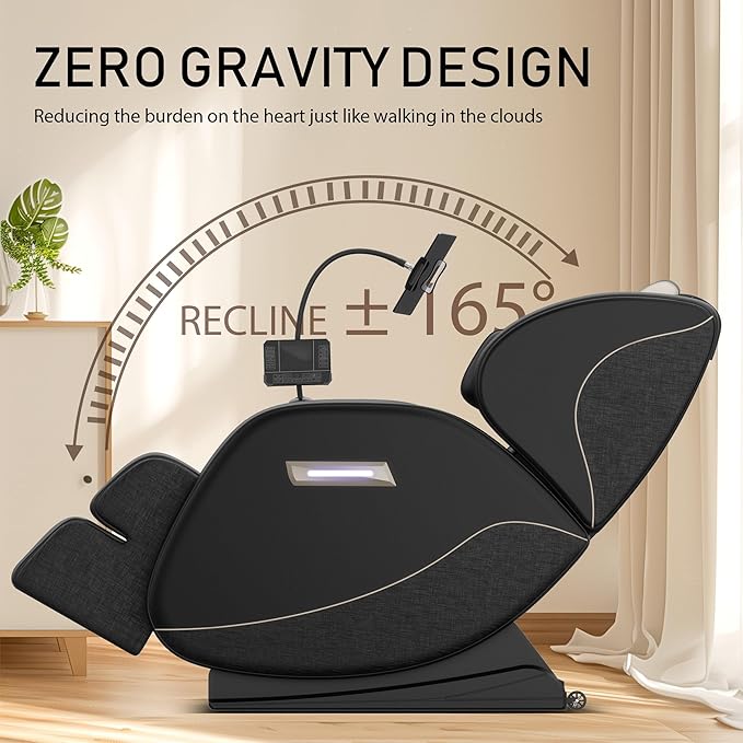2026 Massage Chair for Full Body 4D Zero Gravity, with Body Scan & Heat Therapy, SL-Track Shiatsu Foot Rollers, Yoga Stretch, Heating Function, for Home Office Use (Model 3)