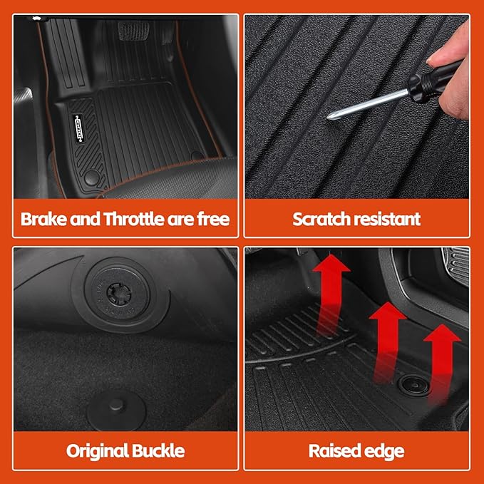 Floor Mats Fit for Chevy Suburban/GMC Yukon XL 2025-2026 7 Seats 2nd Row Bench Seat Trunk Mat & 2nd/3rd Backrest Mats Replacement All Weather for Chevrolet Suburban Floor Liner Accessories