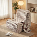 Beige Bean Bag Chairs for Adults,Comfy Small Bean Bag Sofa with Back Support,Memory Foam Bean Bag Chair for Kids,Faux Fur Fireside Beanbags Lazy Sofa for Bedroom,Dorm,Apartment,Living Room
