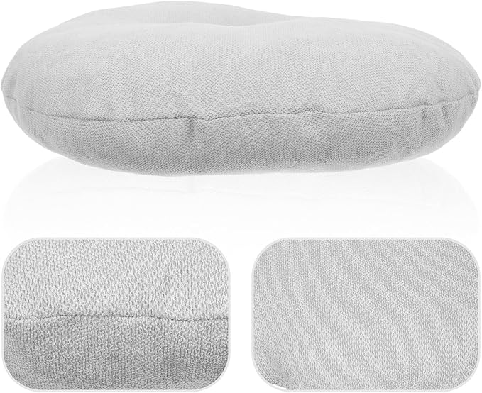 BESPORTBLE Meditation Floor Cushion for Adults, Small Light Gray Tatami Zafu Seat Pad, Soft Thick Floor Pillow for Yoga, Meditation, Living Room and Bedroom Seating