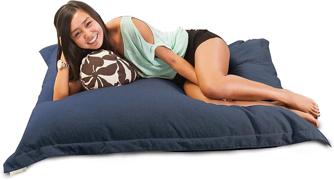 Majestic Home Goods Wales Floor Pillow, Navy