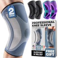 DR. BRACE ELITE Knee Brace with Size Stabilizer (2 Pack) Knee Brace for Women & Men, Workout, Sports, Daily Knee Compression Sleeve for Maximum Knee Pain Support & Fast Recovery (Uranus, XX-Large) 2
