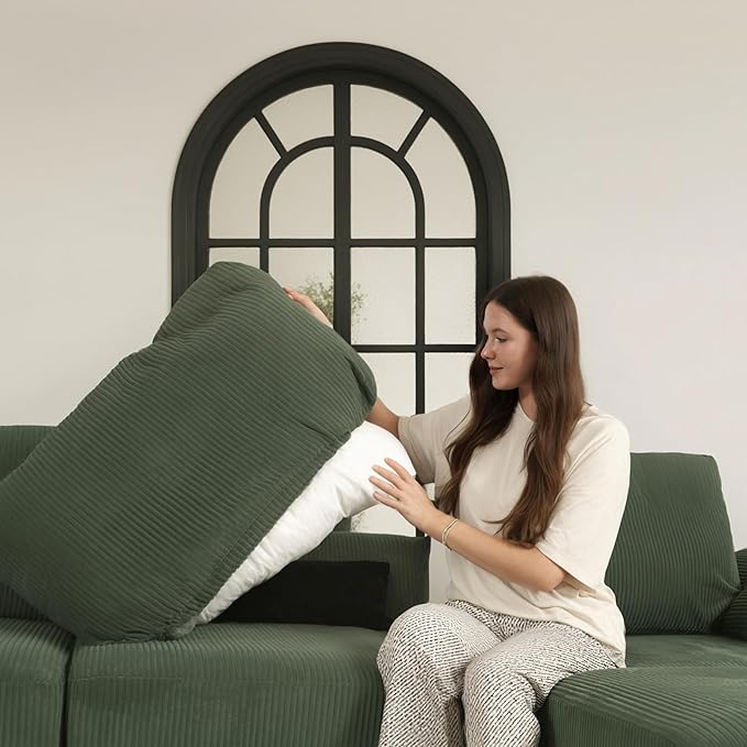 EASE MOOSE Modern Loveseat Sofa for Living Room, Comfty 2 Seat Solid Wood Frame Sofa, FSC Certified Modern Deep Seat Couch, Removable Cover