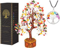 YATSKIA Mix Chakra Tree - Gemstone Tree of Life - Crystal Gifts for Women - Gemstones and Crystals - Crystal Trees for Positive Energy - Meditation Gifts