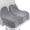 Seat Cushion, Memory Foam Office Chair Seat Cushion for Office Chairs/Car/Long Trip/Desk Chair/Gaming, Large Size for Sciatica & Hip & Tailbone Pain Relief, Sciatica Support (Light Gray)