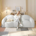 WJShome Cloud Shaped Couches for Living Room, Modern Upholstered Bubble Lazy Floor Couch, Cozy Leisure Boneless Chaise Lounge, Apartment-No Assembly Required (White)