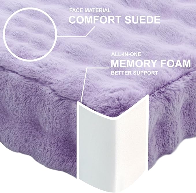 JKMAX 22 inches Floor Pillow for Adults - Large Meditation Cushion with Thick Foam & Soft Tufted Cover - Premium Outdoor Square Floor Cushion Seat - Yoga Pillows for Sitting On Floor - Light Purple