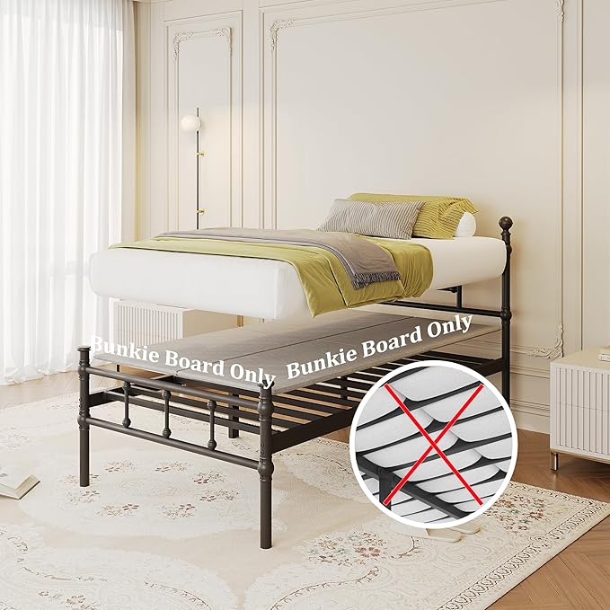 VTWAZAST Bunkie Board Twin Size, Bed Support Under Mattress, Low Profile Bed Board, Light and Thin, Breathable, Noise Minimizing, Moisture Resistant Bunkie Boards