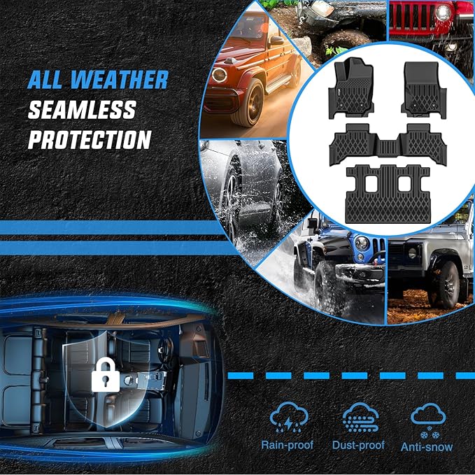 Nilight TPE Floor Mats for Toyota 4Runner 7 Seats Only 2025 2026 All Weather Custom Fit Heavy Duty Floor Liners