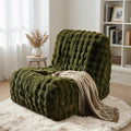 HOOOWOOO Giant Bean Bag Chair,Fireside Floor Beanbag Chair for Adult Kids,Comfy Single Sofa Couch for Bedroom,Living Room,Office (Green, Standard)